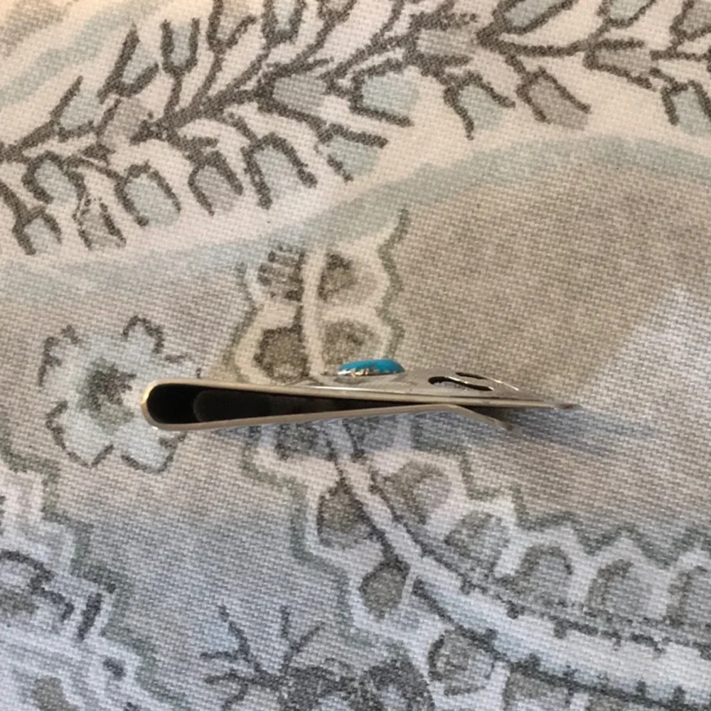 Vintage Bear Claw with Turquoise Stone Money Clip